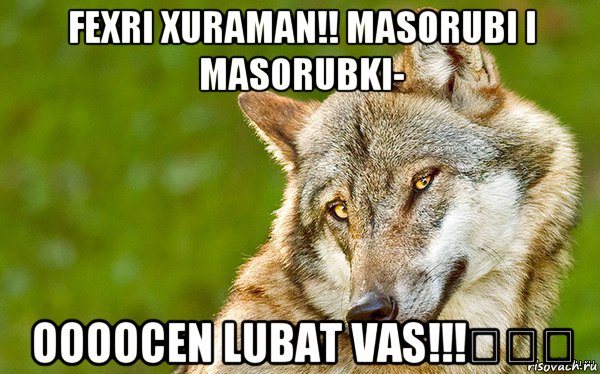 fexri xuraman!! masorubi i masorubki- oooocen lubat vas!!!♡♡♡