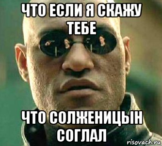 что если я скажу тебе что солженицын соглал, Мем  а что если я скажу тебе