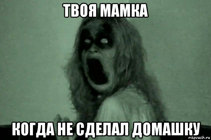 твоя мамка когда не сделал домашку
