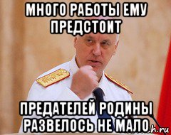 много работы ему предстоит предателей родины развелось не мало