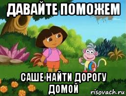 давайте поможем саше найти дорогу домой, Мем Даша следопыт