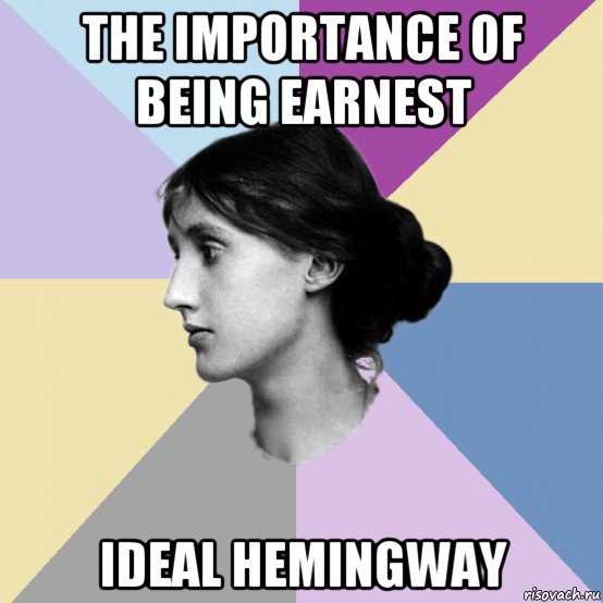 the importance of being earnest ideal hemingway