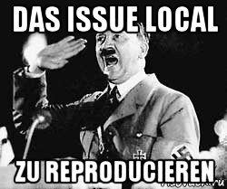 das issue local zu reproducieren