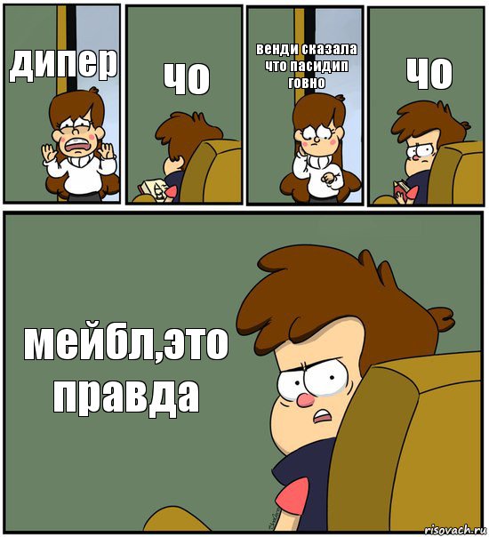 дипер чо венди сказала что пасидип говно чо мейбл,это правда, Комикс   гравити фолз