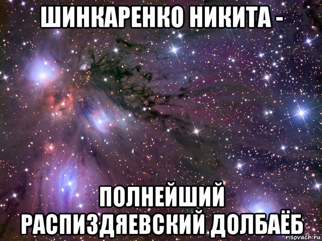 шинкаренко никита - полнейший распиздяевский долбаёб, Мем Космос