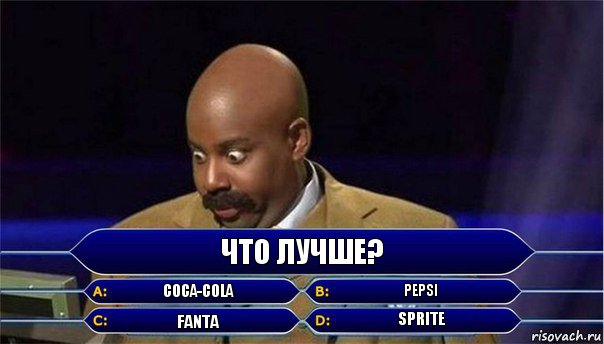 Что лучше? Coca-Cola Pepsi Fanta Sprite, Комикс      Кто хочет стать миллионером