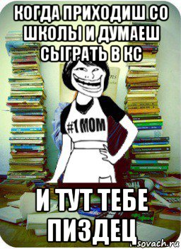 когда приходиш со школы и думаеш сыграть в кс и тут тебе пиздец, Мем Мама