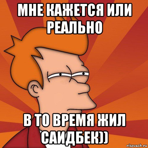 мне кажется или реально в то время жил саидбек)), Мем Мне кажется или (Фрай Футурама)