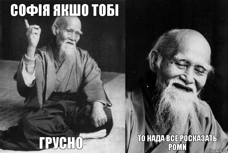 Софiя якшо тобi Грусно  То нада все росказать Роми, Комикс Мудрец-монах (4 зоны)