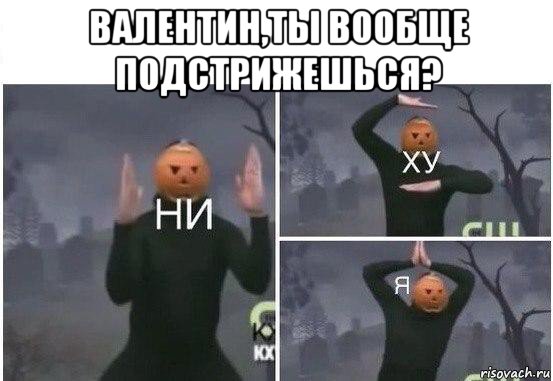 валентин,ты вообще подстрижешься? , Мем  Ни ху Я