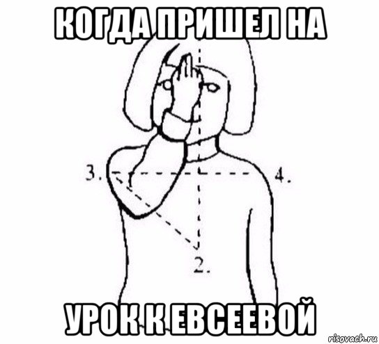 когда пришел на урок к евсеевой