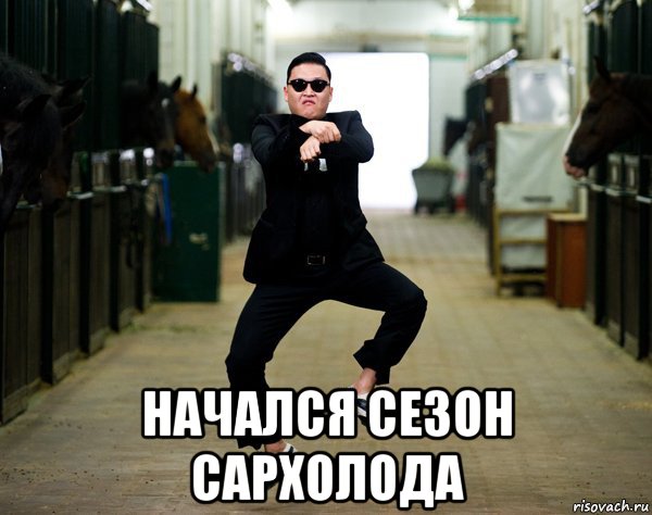  начался сезон сархолода, Мем PSY