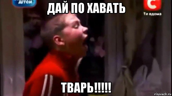 дай по хавать тварь!!!!!