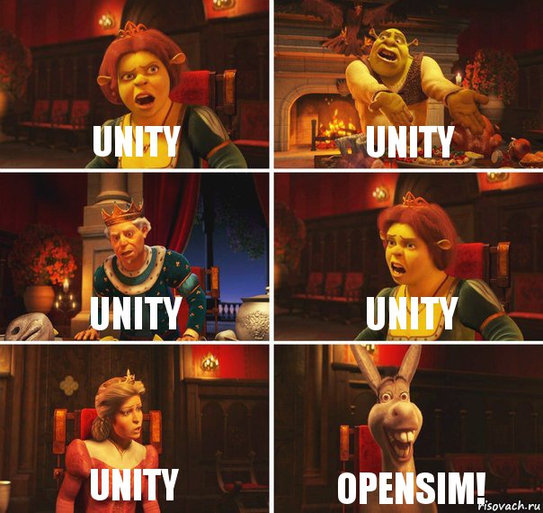 Unity Unity Unity Unity Unity OpenSim!, Комикс  Шрек Фиона Гарольд Осел