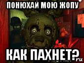 понюхай мою жопу как пахнет?