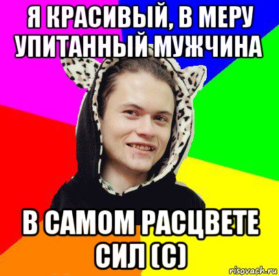 я красивый, в меру упитанный мужчина в самом расцвете сил (с)
