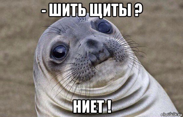 - шить щиты ? ниет !