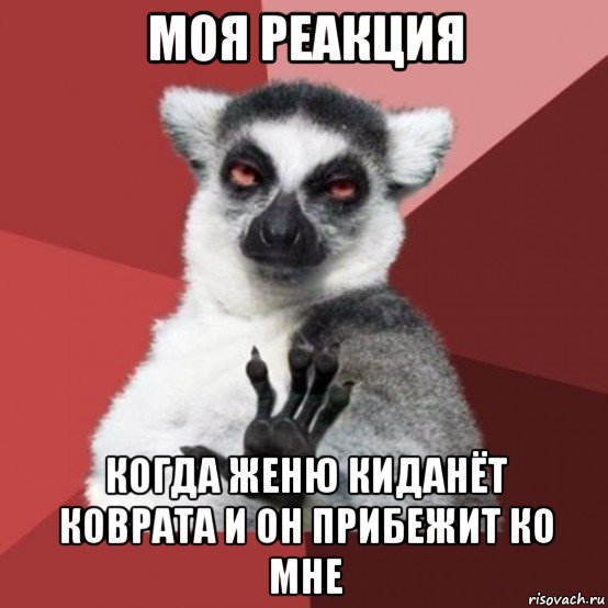 моя реакция когда женю киданёт коврата и он прибежит ко мне, Мем Узбагойзя