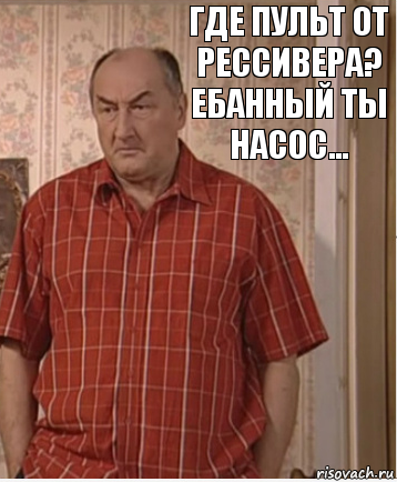 Где пульт от рессивера? ебанный ты насос..., Комикс Николай Петрович Воронин