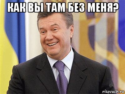 как вы там без меня? , Мем Янукович