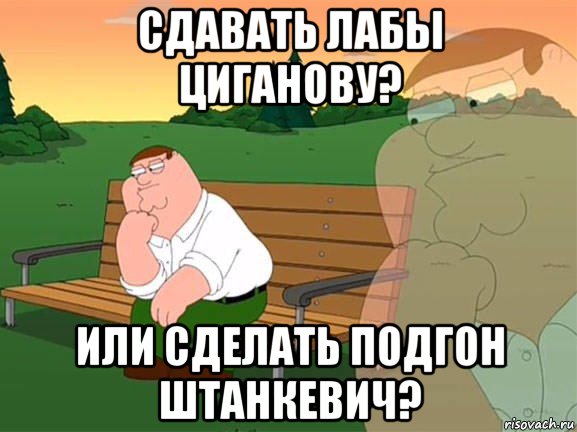 сдавать лабы циганову? или сделать подгон штанкевич?, Мем Задумчивый Гриффин