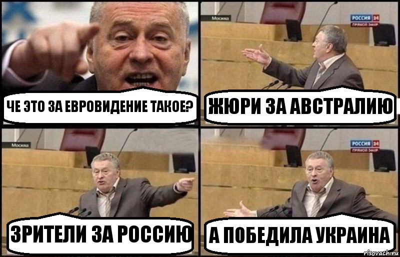 ЧЕ ЭТО ЗА ЕВРОВИДЕНИЕ ТАКОЕ? ЖЮРИ ЗА АВСТРАЛИЮ ЗРИТЕЛИ ЗА РОССИЮ А ПОБЕДИЛА УКРАИНА, Комикс Жириновский