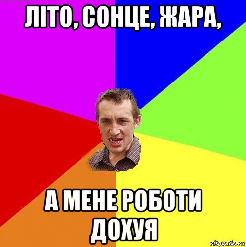 літо, сонце, жара, а мене роботи дохуя