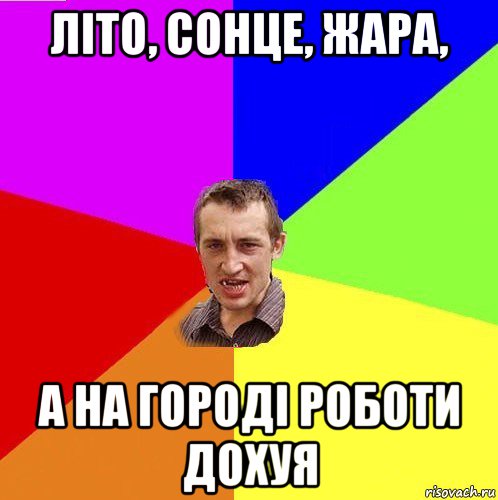 літо, сонце, жара, а на городі роботи дохуя