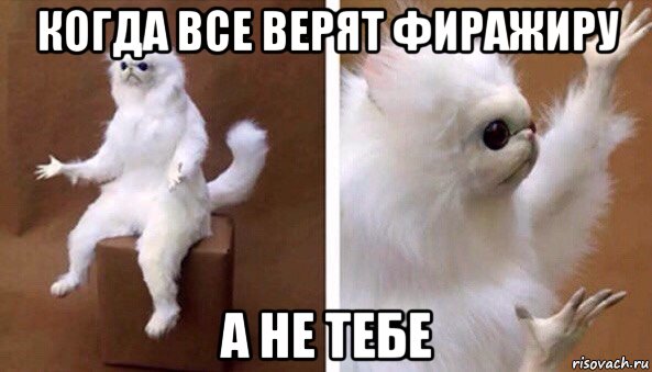 когда все верят фиражиру а не тебе