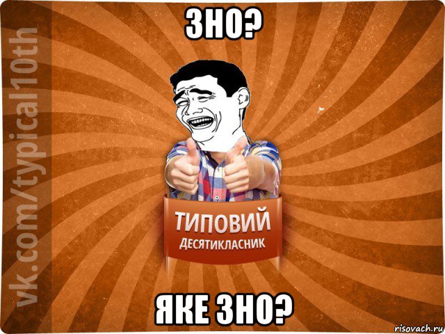 зно? яке зно?, Мем десятиклассник5