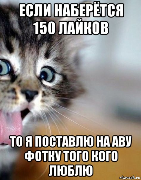 если наберётся 150 лайков то я поставлю на аву фотку того кого люблю