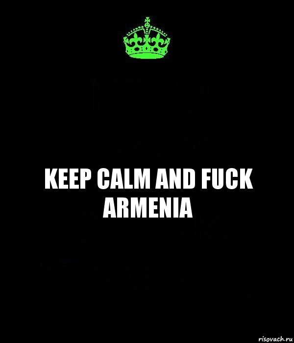 Keep Calm and Fuck Armenia, Комикс Keep Calm черный