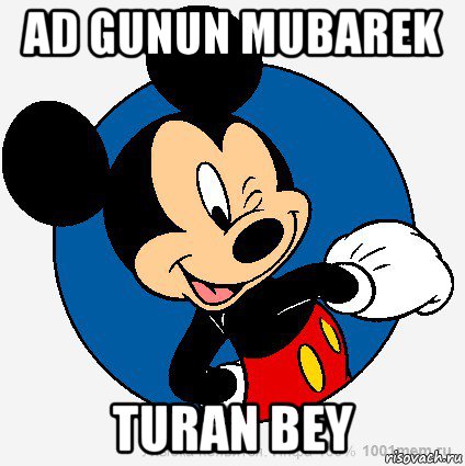 ad gunun mubarek turan bey, Мем микки