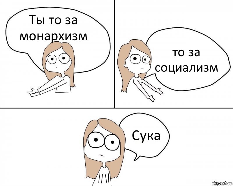 Ты то за монархизм то за социализм Сука, Комикс Не надо так