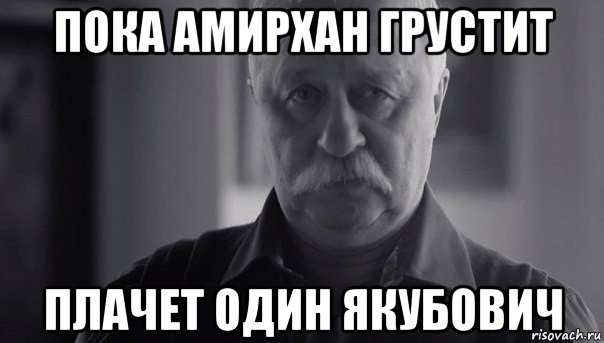 пока амирхан грустит плачет один якубович, Мем Не огорчай Леонида Аркадьевича