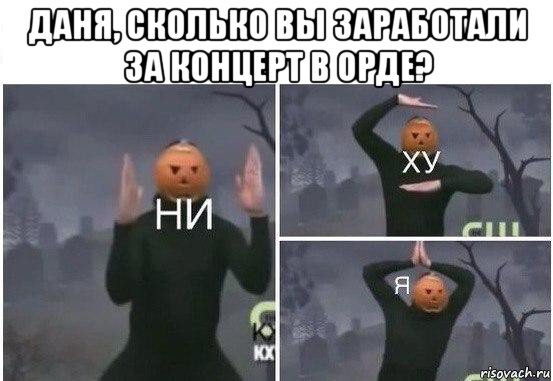 даня, сколько вы заработали за концерт в орде? , Мем  Ни ху Я