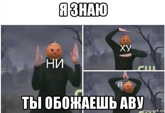 я знаю ты обожаешь аву, Мем  Ни ху Я