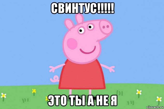 свинтус!!!!! это ты а не я, Мем Пеппа