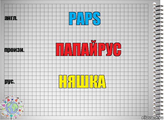 Paps Папайрус Няшка, Комикс  Перевод с английского