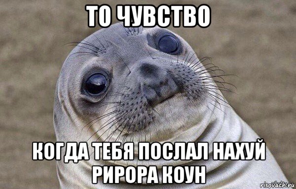 то чувство когда тебя послал нахуй рирора коун
