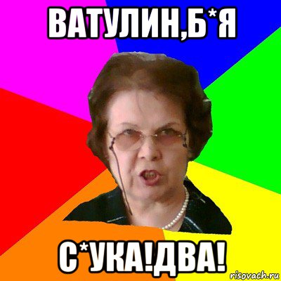 ватулин,б*я с*ука!два!, Мем Типичная училка