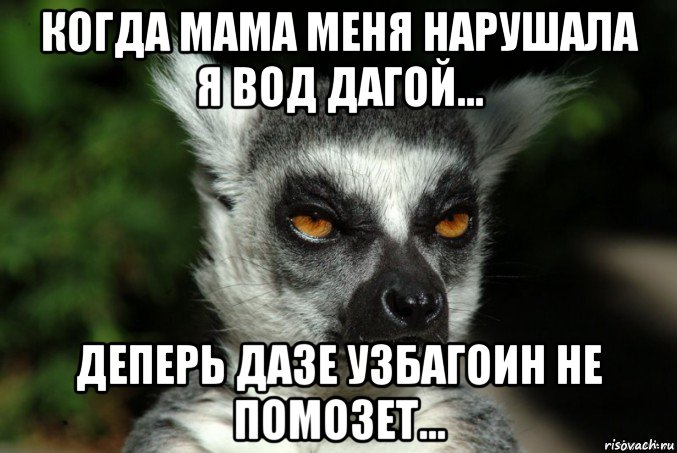 когда мама меня нарушала я вод дагой... деперь дазе узбагоин не помозет..., Мем   Я збагоен