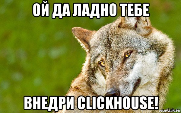 ой да ладно тебе внедри clickhouse!, Мем   Volf