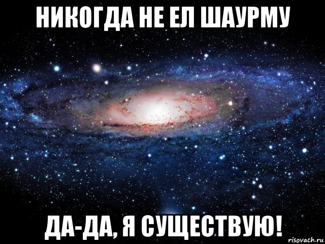 никогда не ел шаурму да-да, я существую!, Мем Вселенная