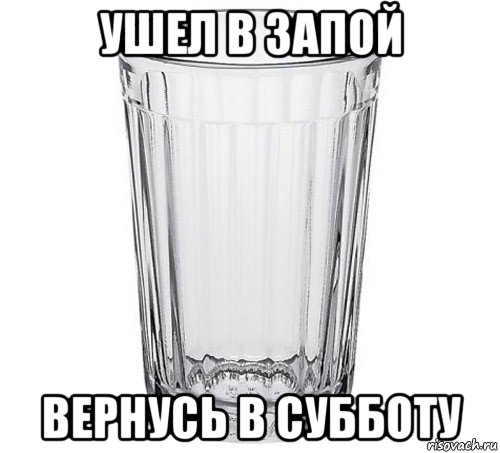 ушел в запой вернусь в субботу, Мем запой