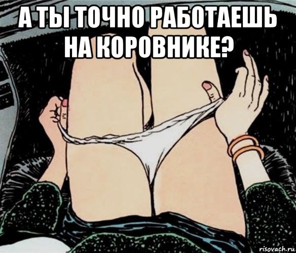 а ты точно работаешь на коровнике? 