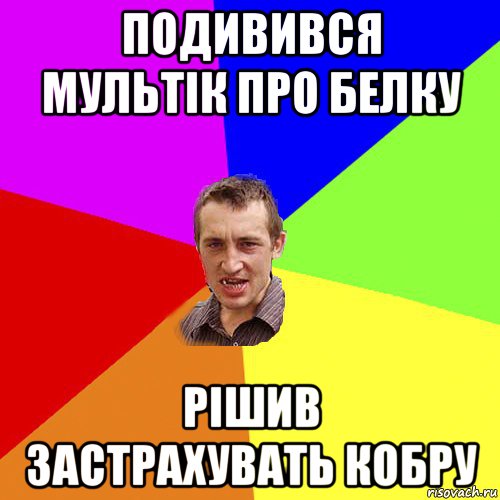 подивився мультік про белку рішив застрахувать кобру, Мем Чоткий паца