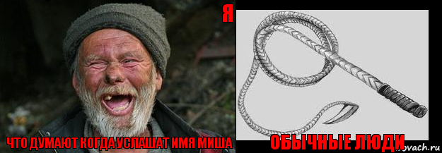 Что думают когда услашат имя Миша Обычные люди Я