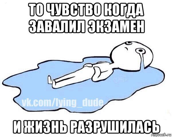 то чувство когда завалил экзамен и жизнь разрушилась, Мем Этот момент когда