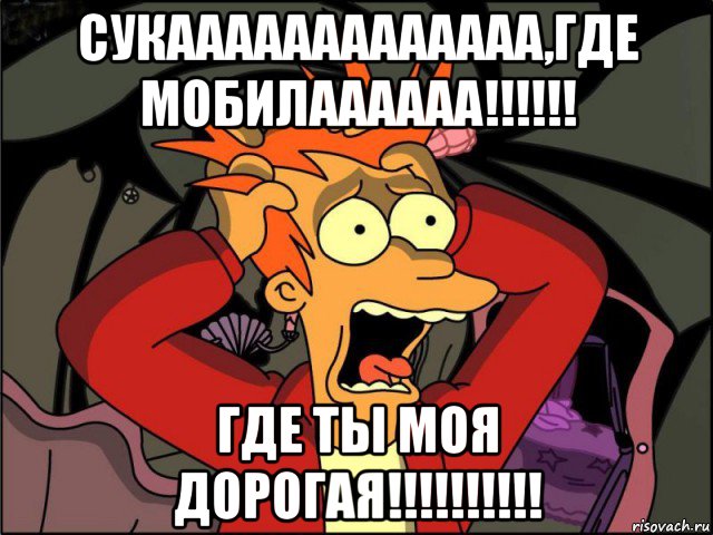 сукааааааааааааа,где мобилаааааа!!!!!! где ты моя дорогая!!!!!!!!!!, Мем Фрай в панике